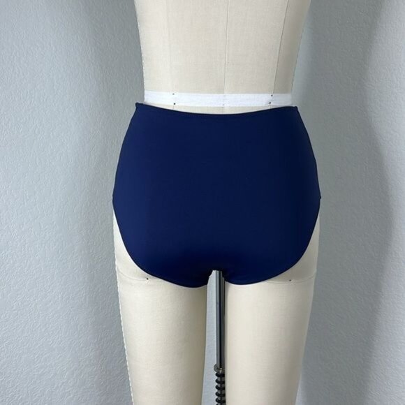 Scanlan Theodore High Rise Bikini Bottom Blue Navy - Picture 5 of 7